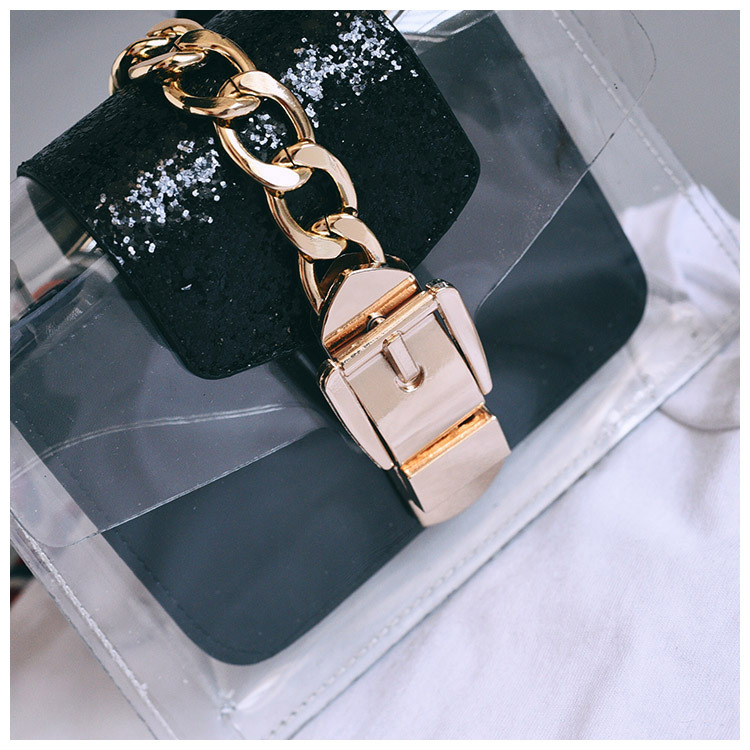 New buckle Cross Transparent mini-back Women's 