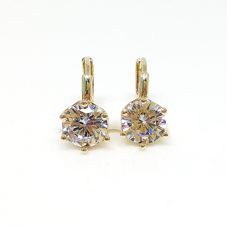 Neat Bling Bling Cubic Touch Earrings 6mm 14k 14k 