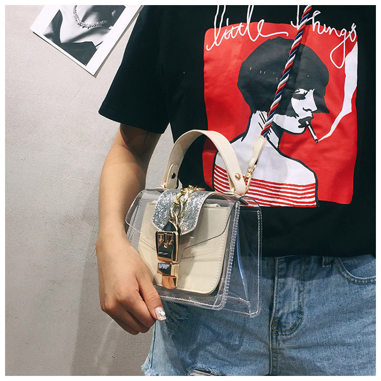 New buckle Cross Transparent mini-back Women's 