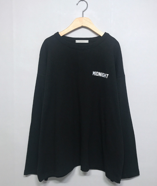 Midnight Lettering Man-to-man T-shirt 3 color