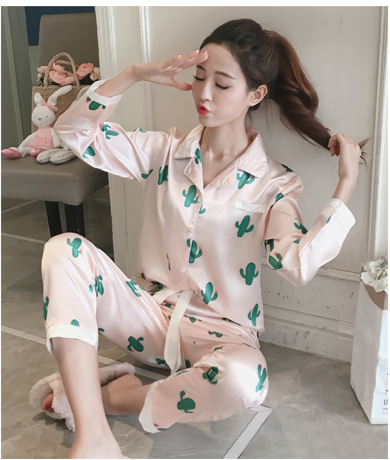 New Cactus Pajamas Pajama Set Women's Homewear 