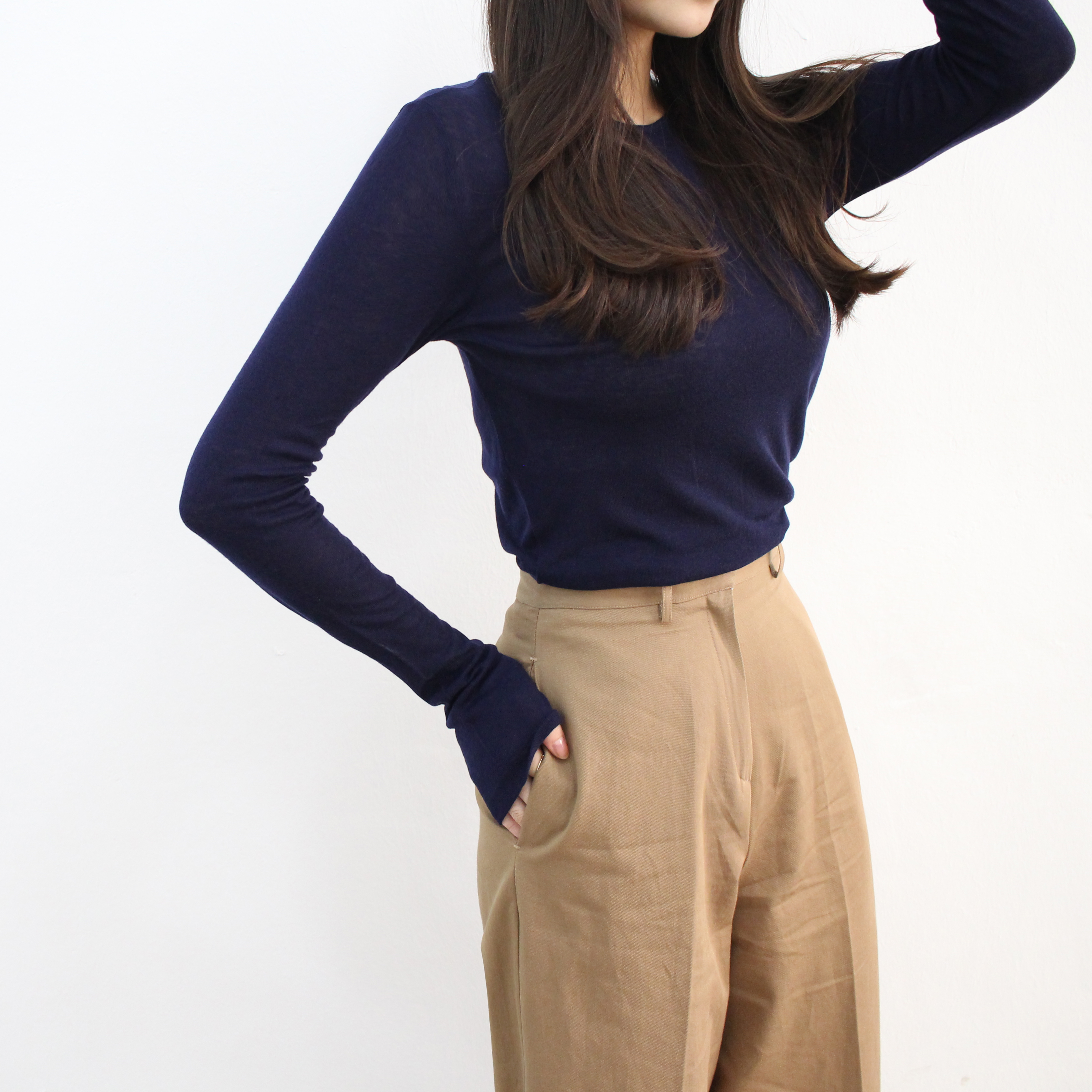 New Women's Pants High Waist Wide Pants Slacks 