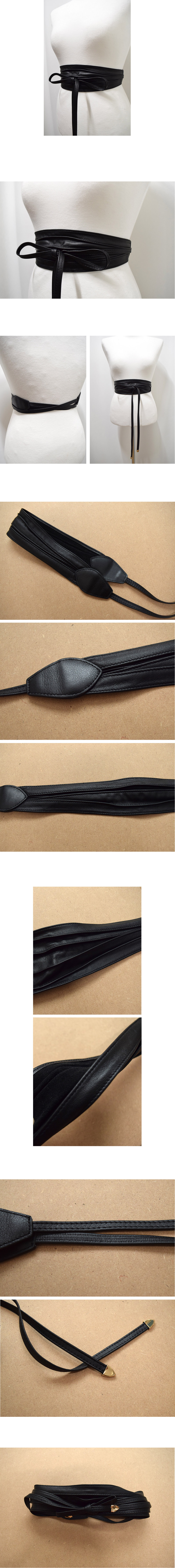 Sheepskin wool sheepskin kimono ribbon belt unique