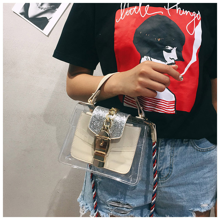 New buckle Cross Transparent mini-back Women's 