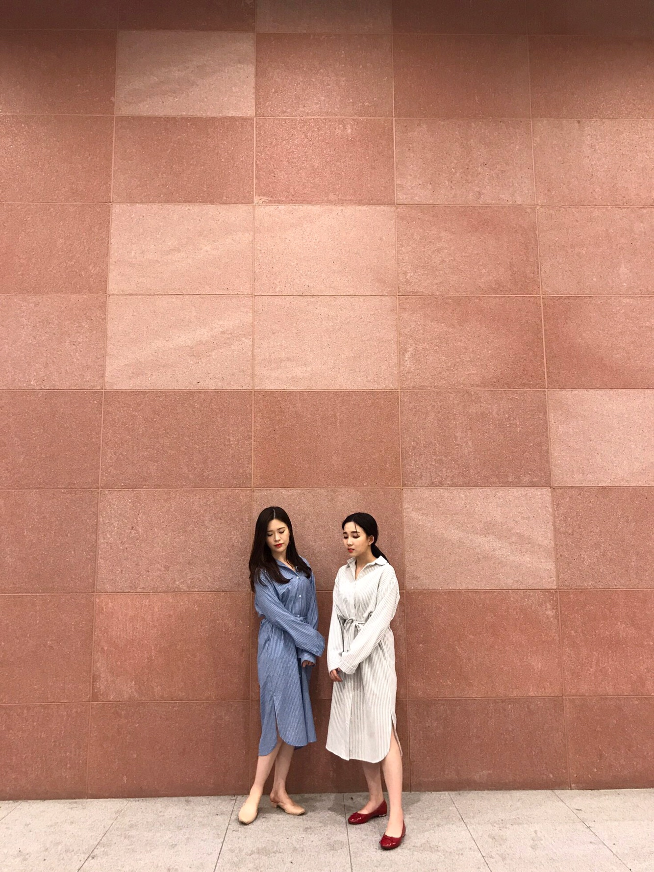 New Striped Shirt Dress One-Piece Longs 20s Women