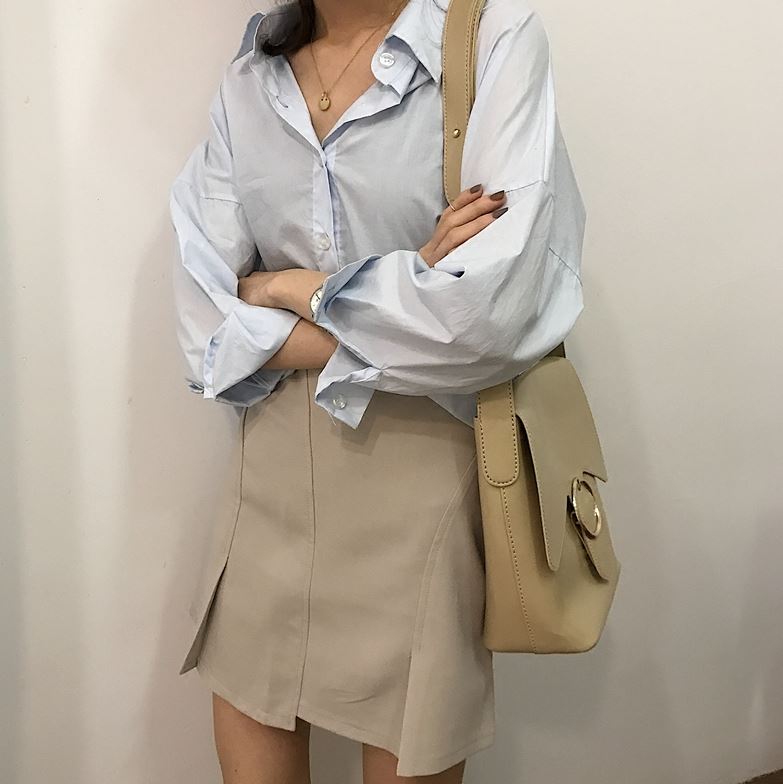 Autumn Uncut Mini skirt, A line Black tricot trico