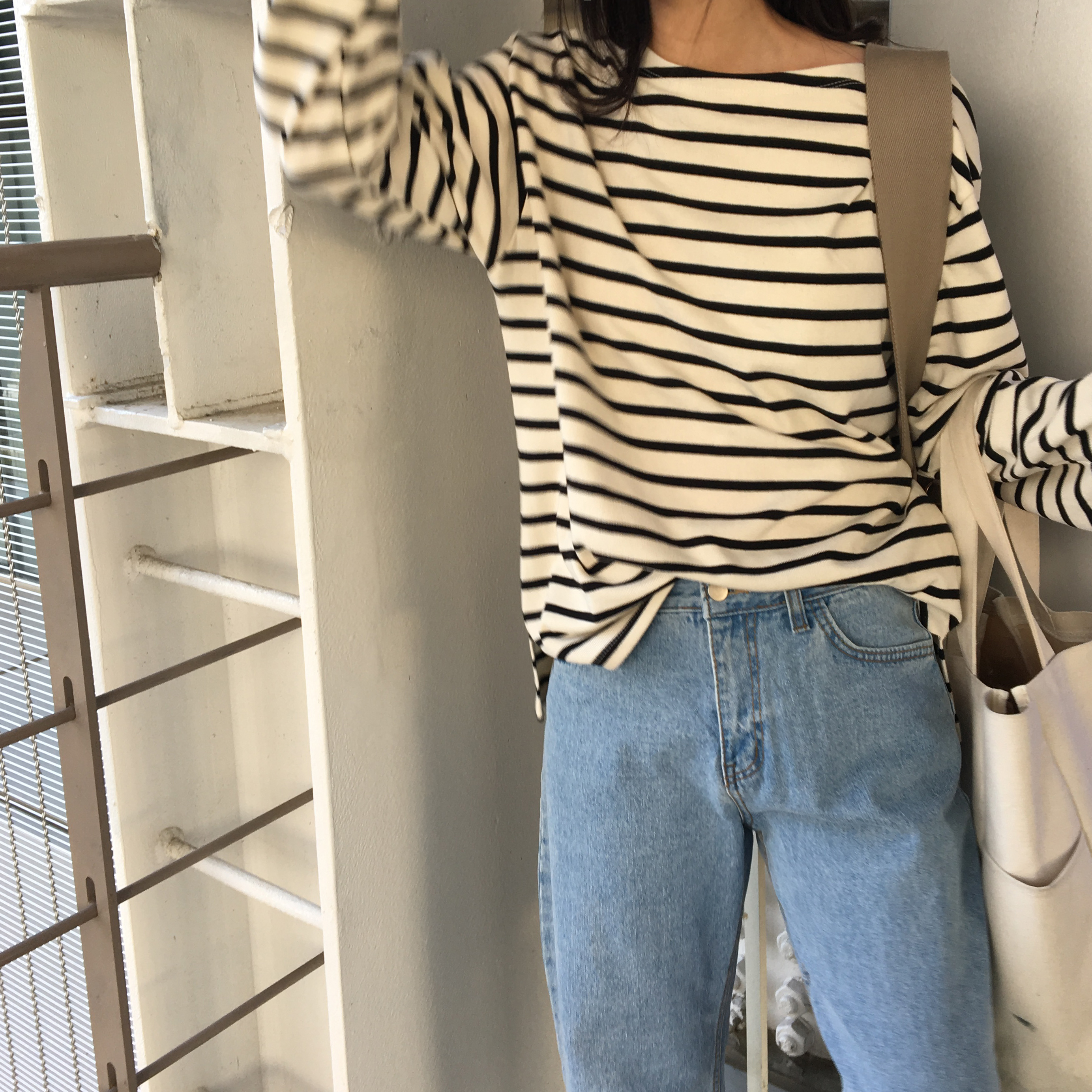 Women Jeans Pants Natural Vintage Denim Pants 2col