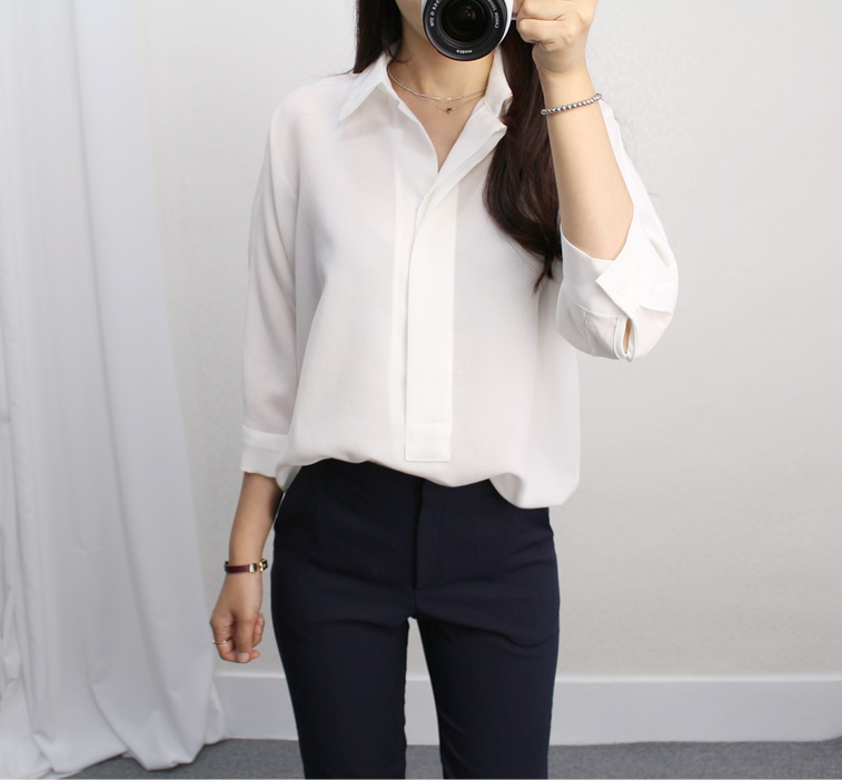 NEW FASHION LADY GIRL Blouse Jenny half sleeve ope