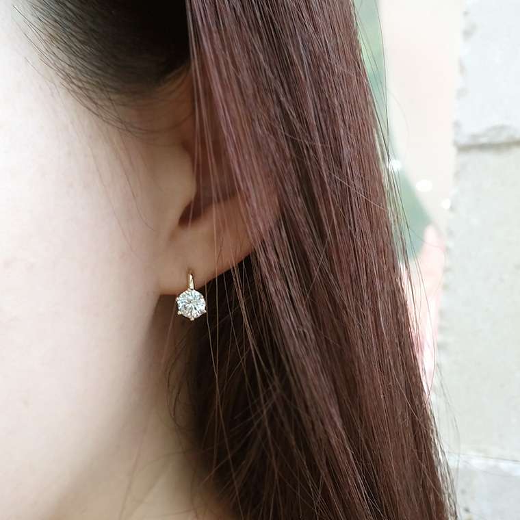 Neat Bling Bling Cubic Touch Earrings 6mm 14k 14k 