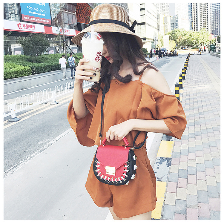 New Round Eyelet Cross Mini Back Women Women Back 