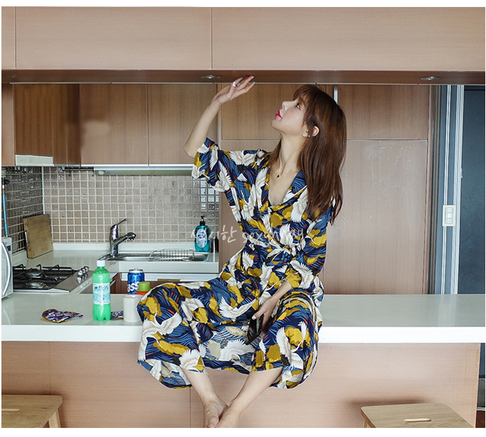 New Flying Japanese yukata night gown pajama set p