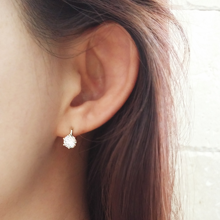 Neat Bling Bling Cubic Touch Earrings 6mm 14k 14k 