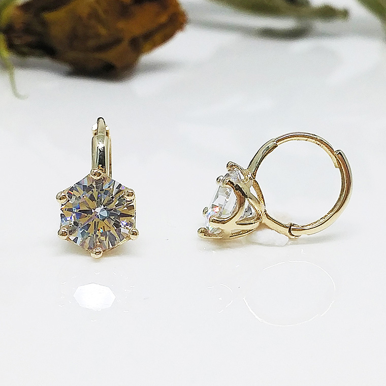 Neat Bling Bling Cubic Touch Earrings 6mm 14k 14k 