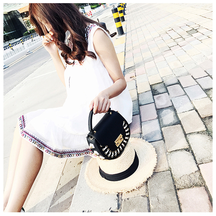 New Round Eyelet Cross Mini Back Women Women Back 