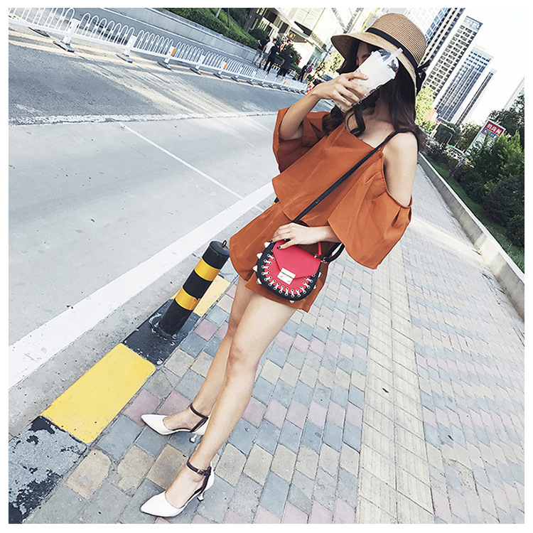 New Round Eyelet Cross Mini Back Women Women Back 