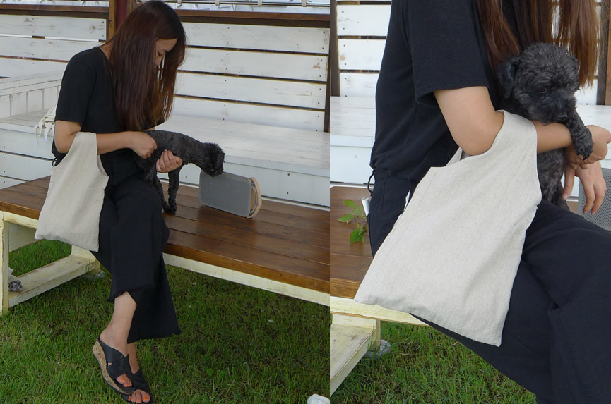 One-Handed Knit Lined Eco Bag _ Diva Sister Tote B