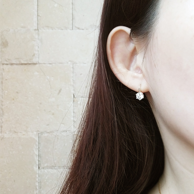 Neat Bling Bling Cubic Touch Earrings 6mm 14k 14k 