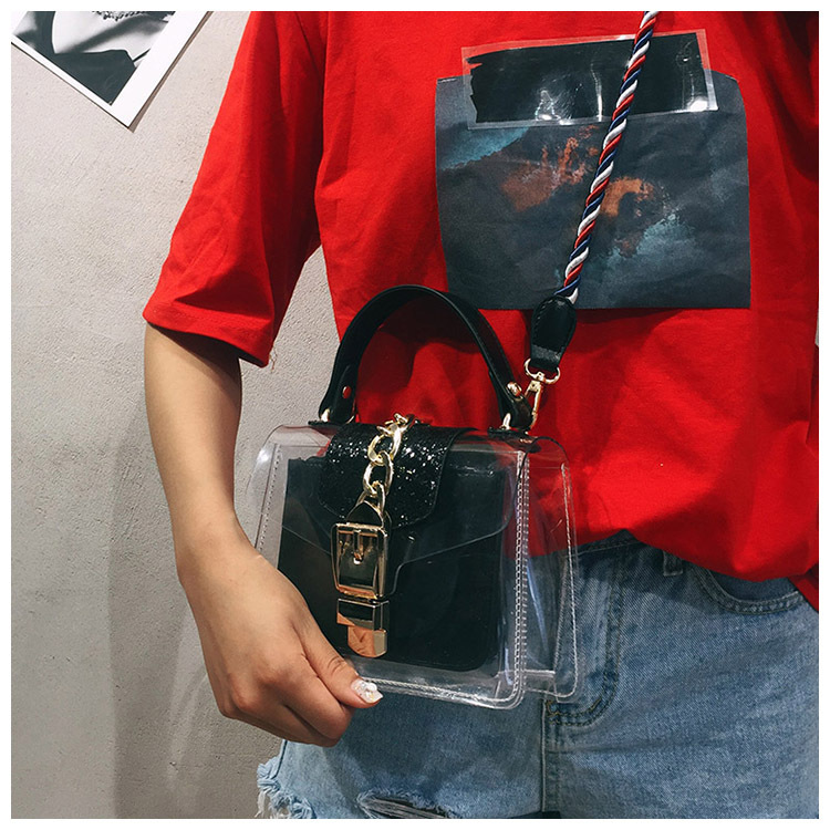 New buckle Cross Transparent mini-back Women's 