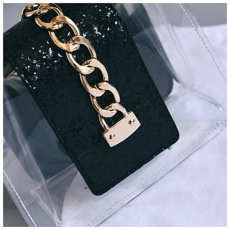 New buckle Cross Transparent mini-back Women's 