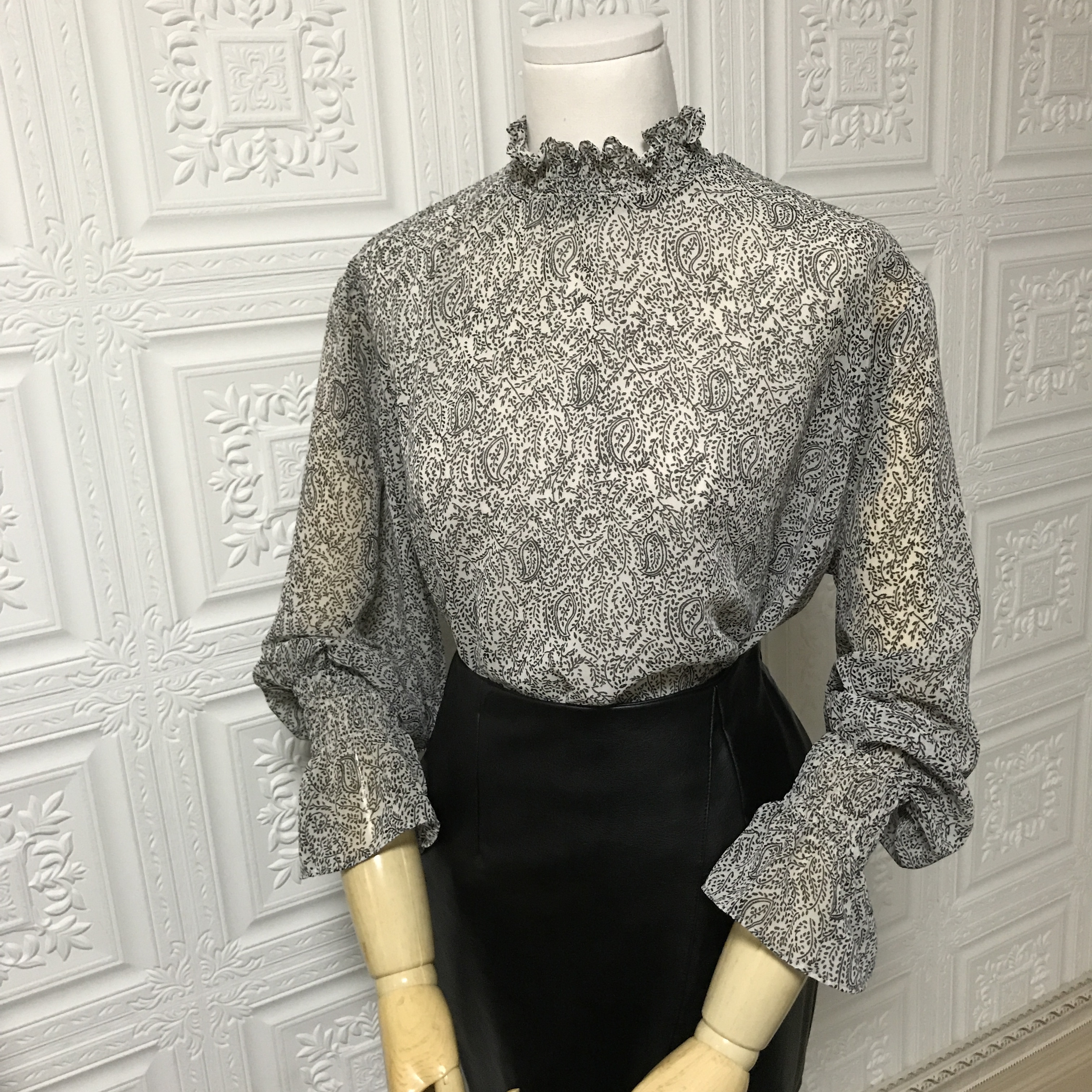 NEW FASHION LADY GIRL Blouse Autumn Frilly Blouse 