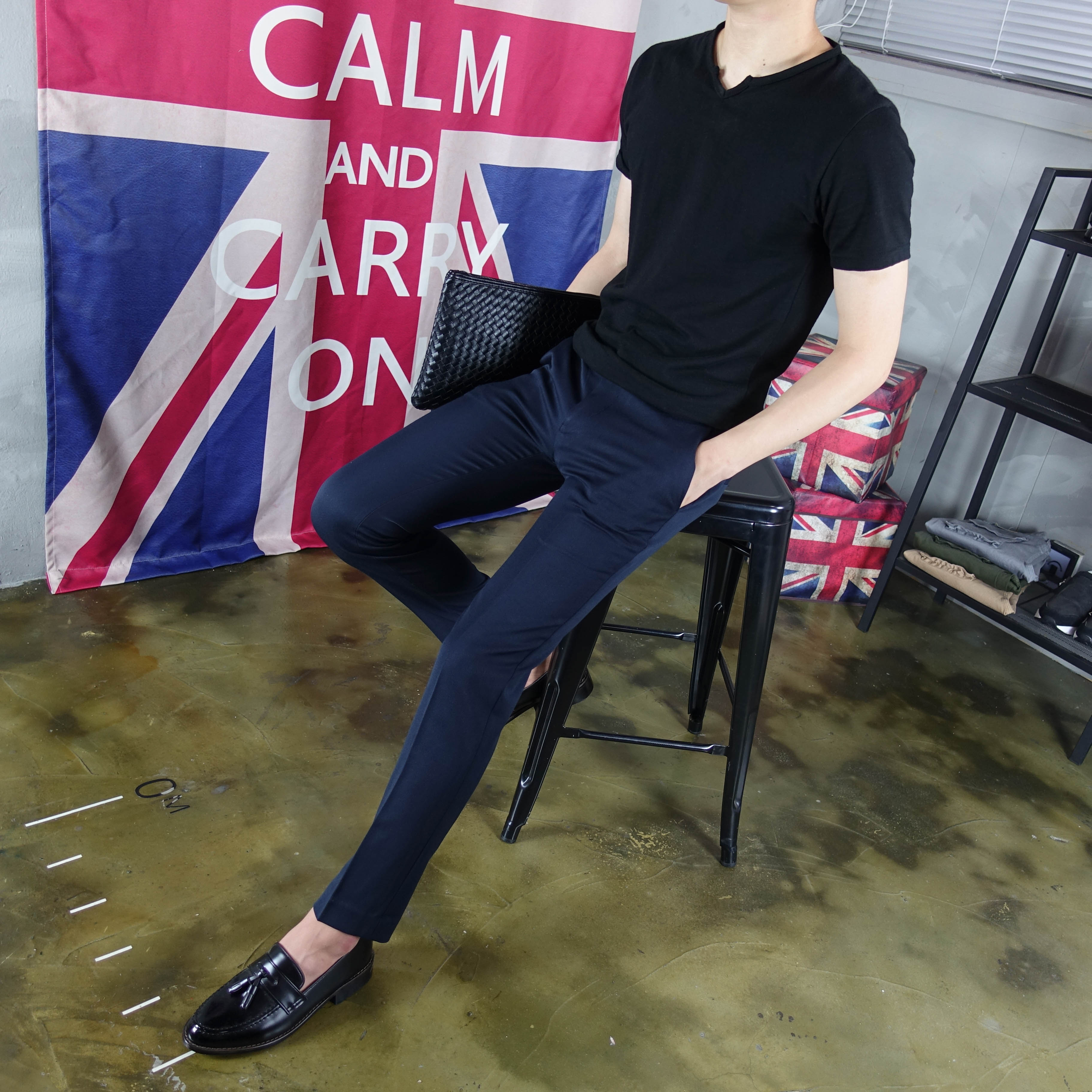 New Men's Pants Men's Basic Slacks Pants Spa