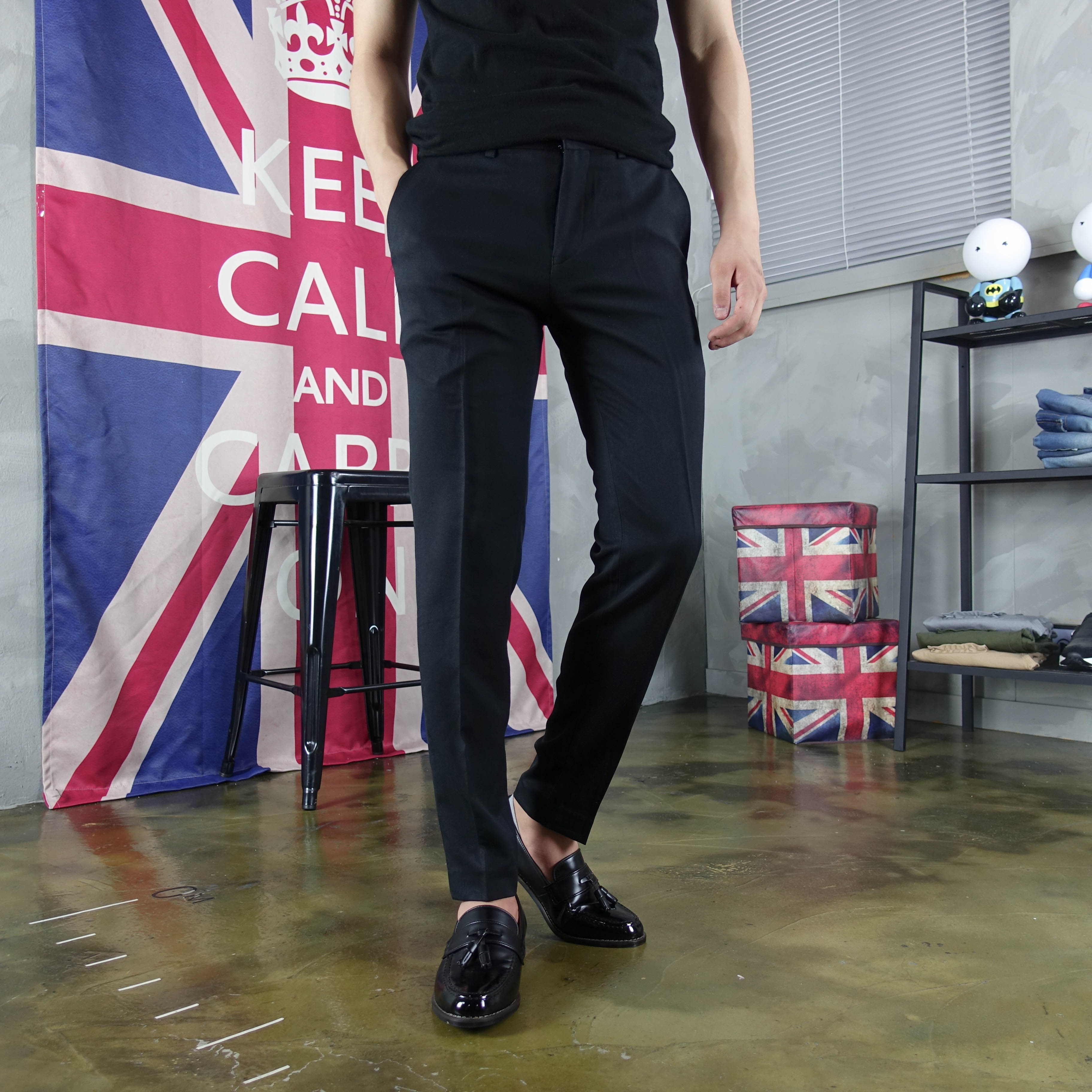 New Men's Pants Men's Basic Slacks Pants Spa