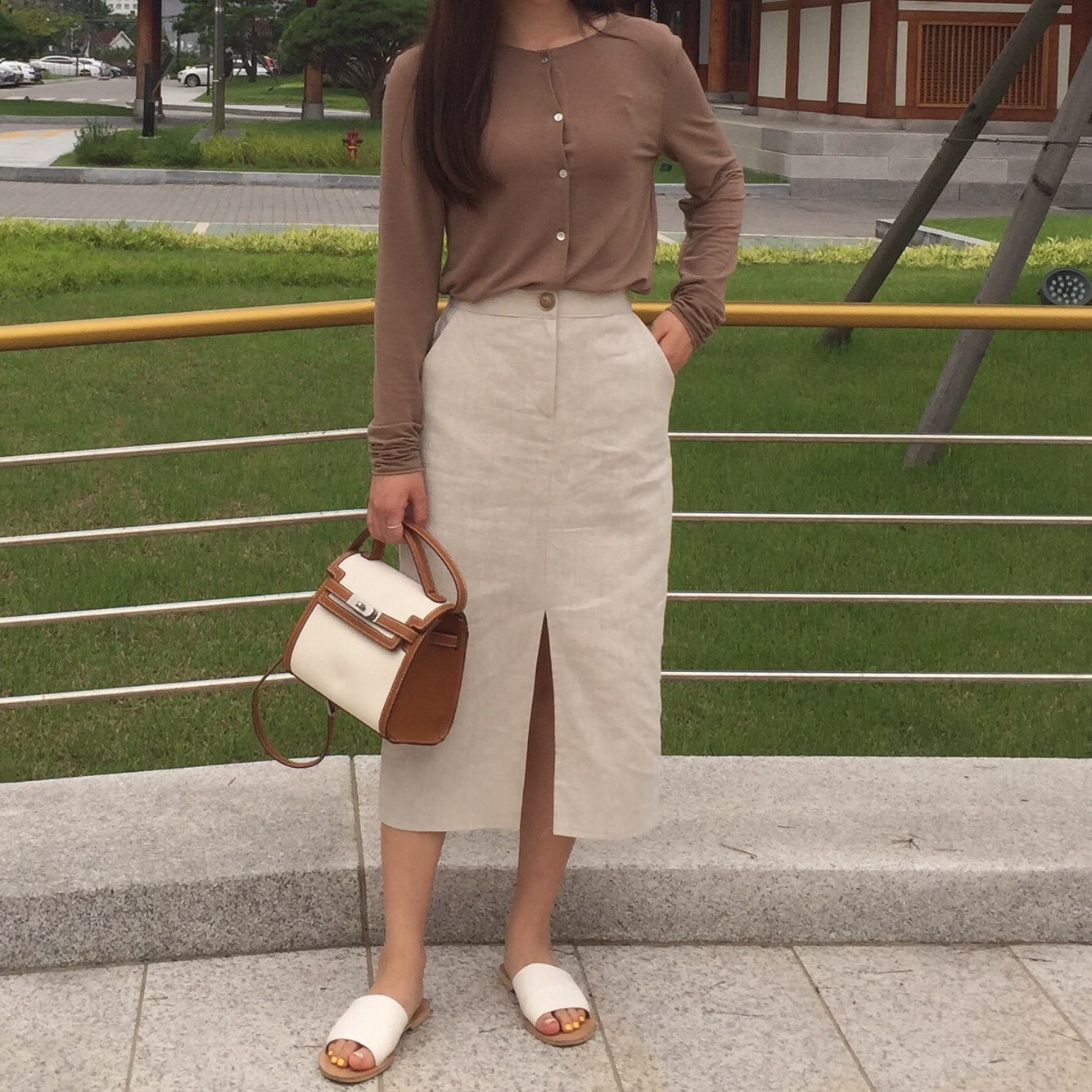 New Women's Bags Square Canvas Tote Bag Buckle 