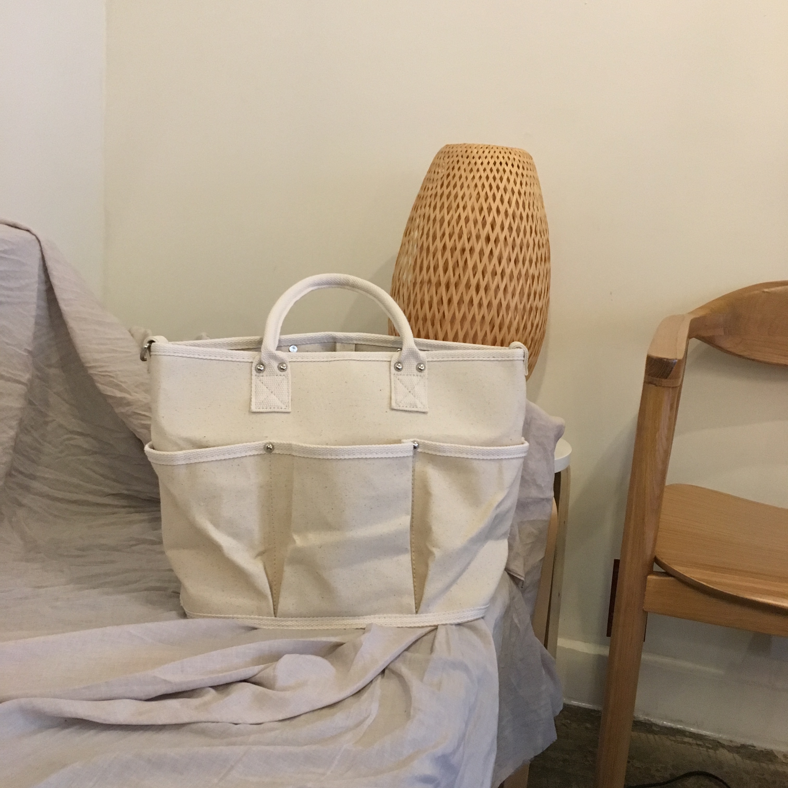 Pocket Tumbler Canvas Eco Bag Casual Jung Yumi Bag