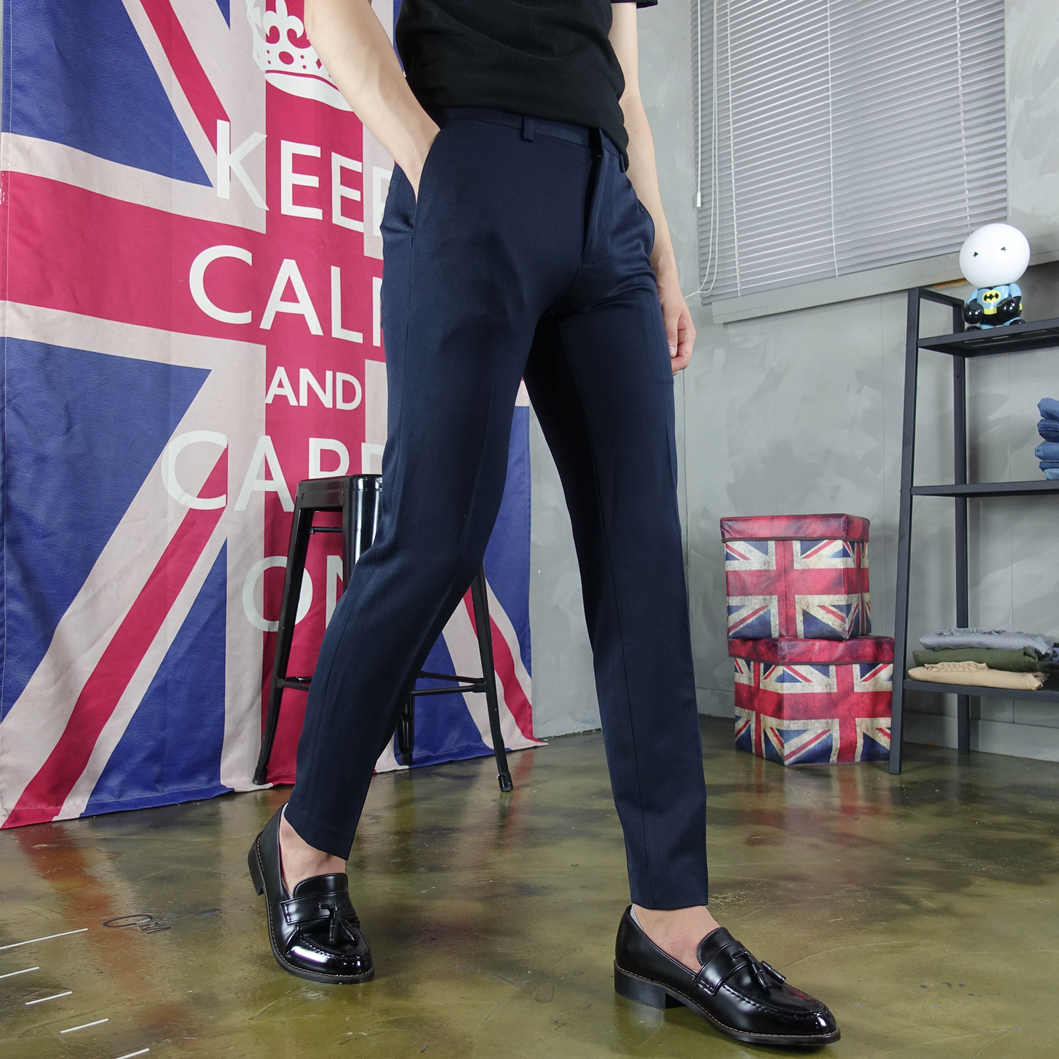 New Men's Pants Men's Basic Slacks Pants Spa