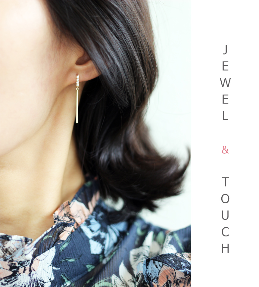 14k Daily Stick Gold Earrings Pink Gold Girlfriend