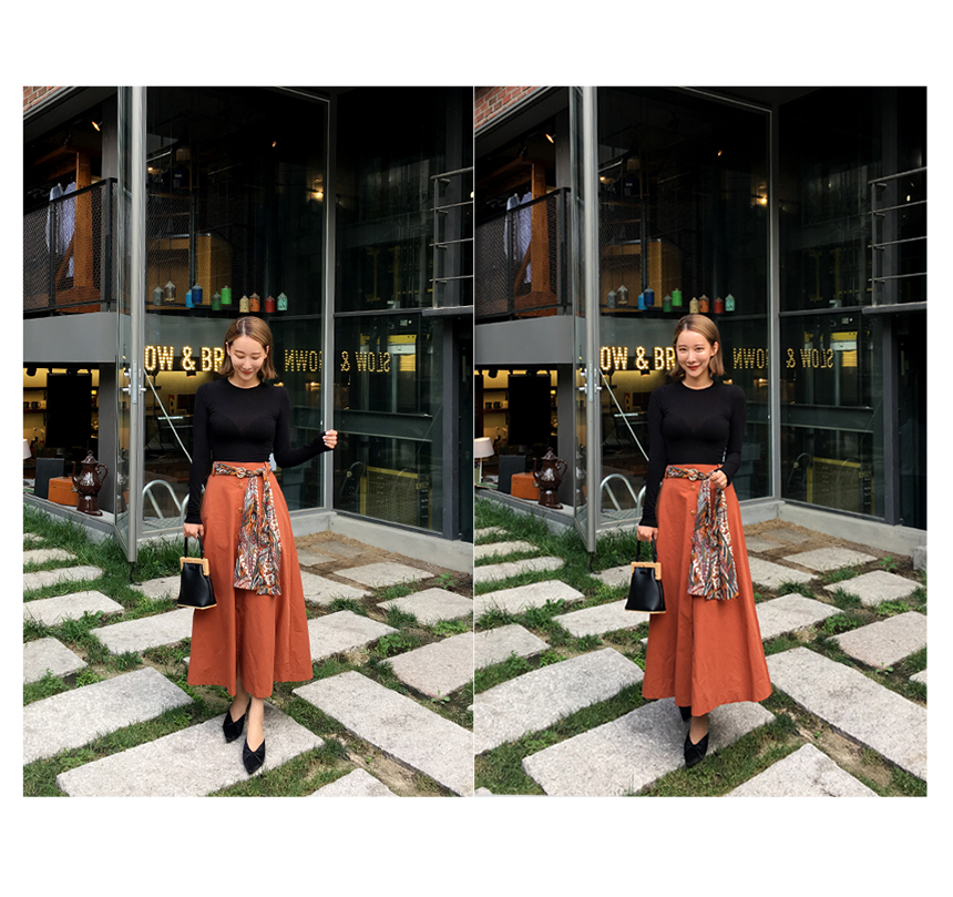 Slim Fit Basic T-shirt Daily coordination Autumn t