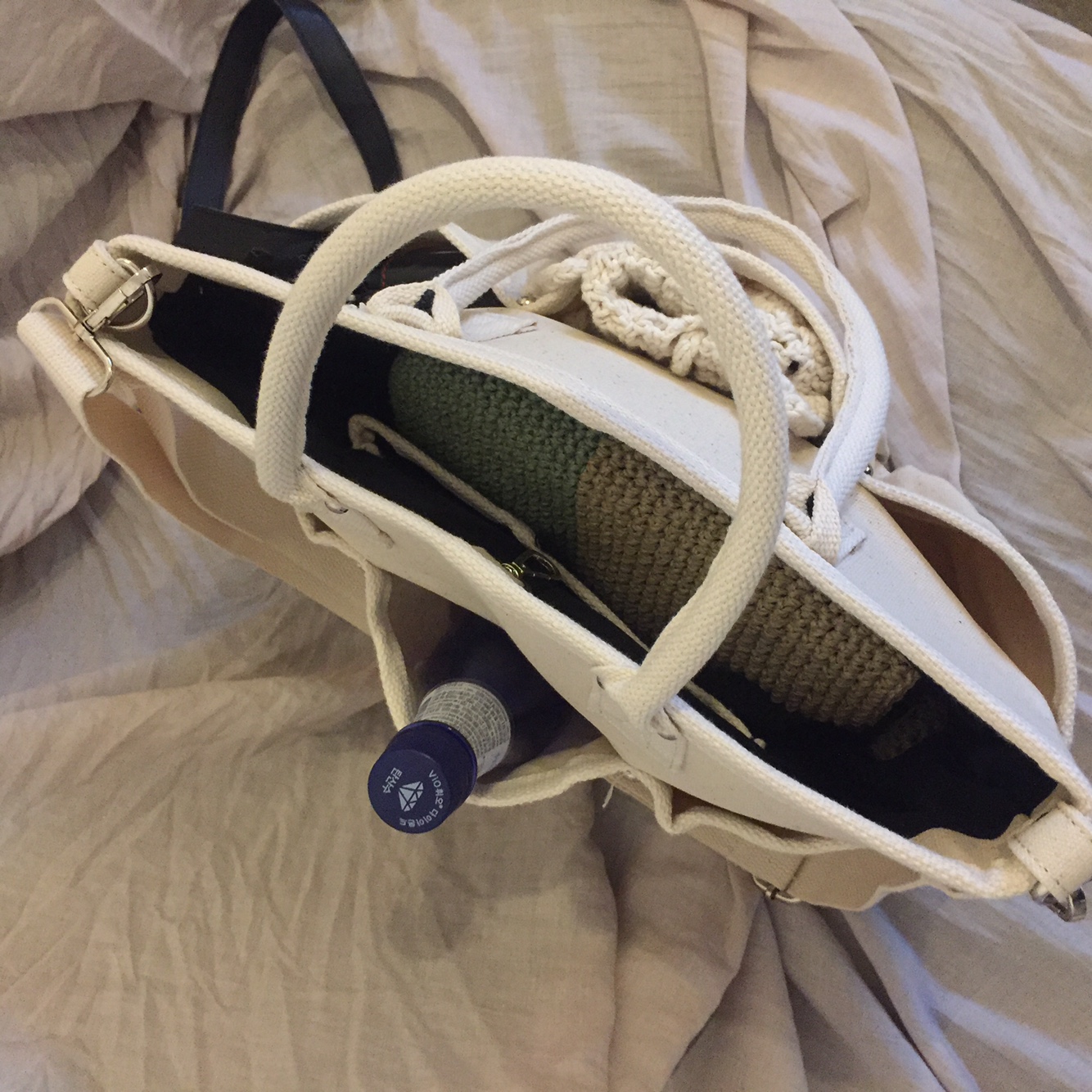 Pocket Tumbler Canvas Eco Bag Casual Jung Yumi Bag