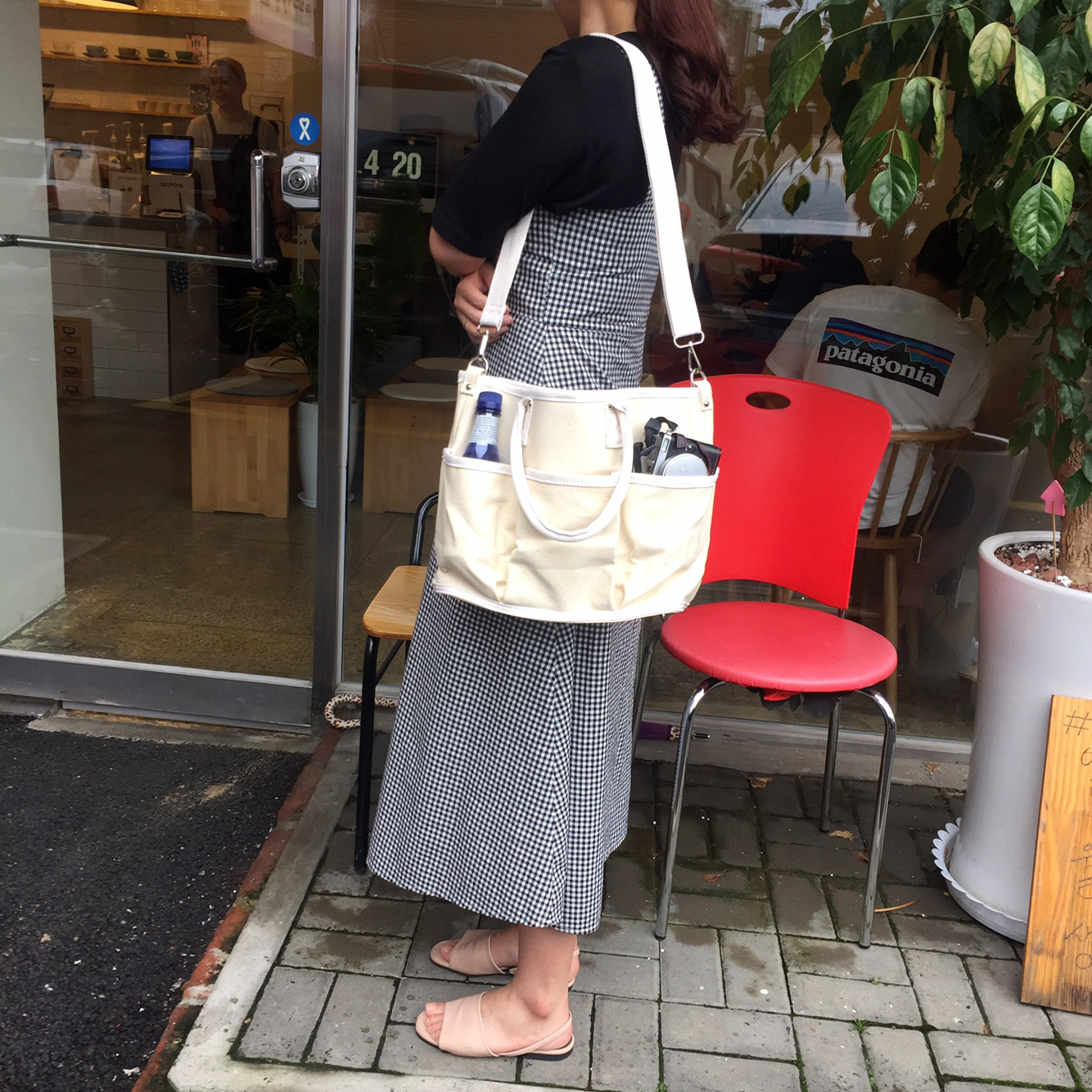 Pocket Tumbler Canvas Eco Bag Casual Jung Yumi Bag