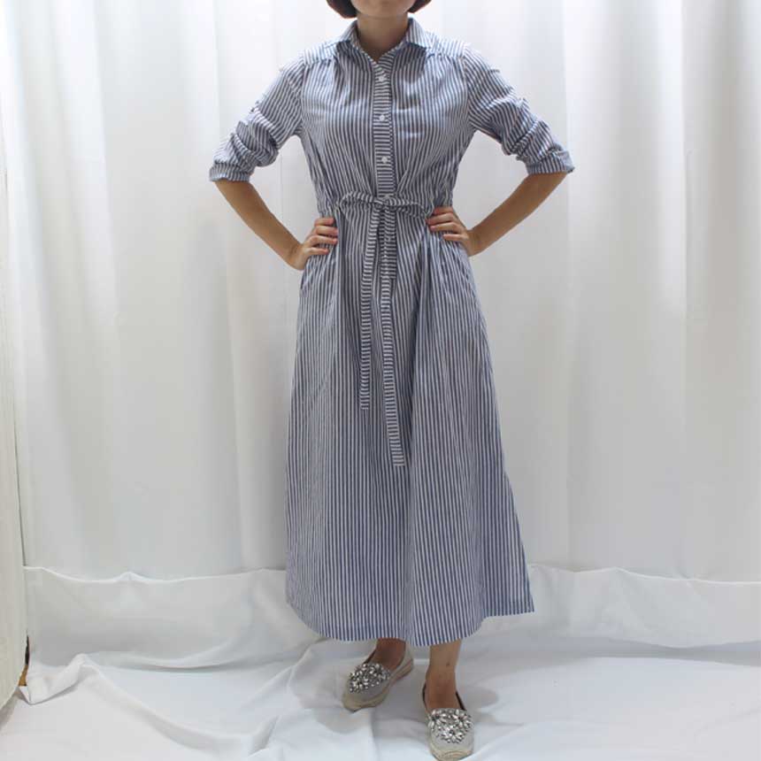 New Striped Shirt Dress Cafe Mocha Nourishment Fal