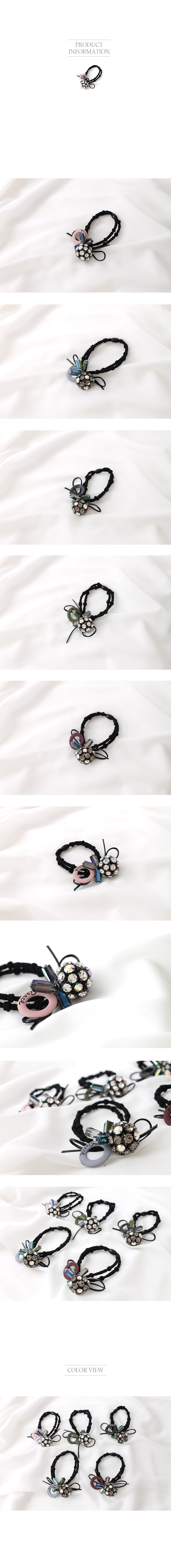 Bling Bling Cubic Hair Lanyard Hair Lady Girl Rubb