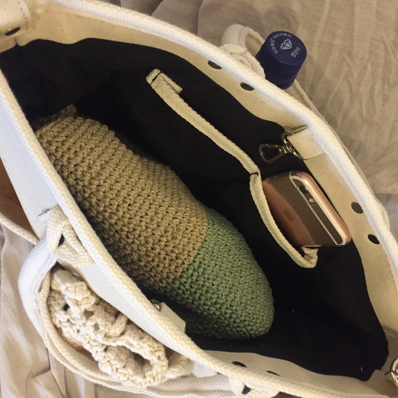 Pocket Tumbler Canvas Eco Bag Casual Jung Yumi Bag