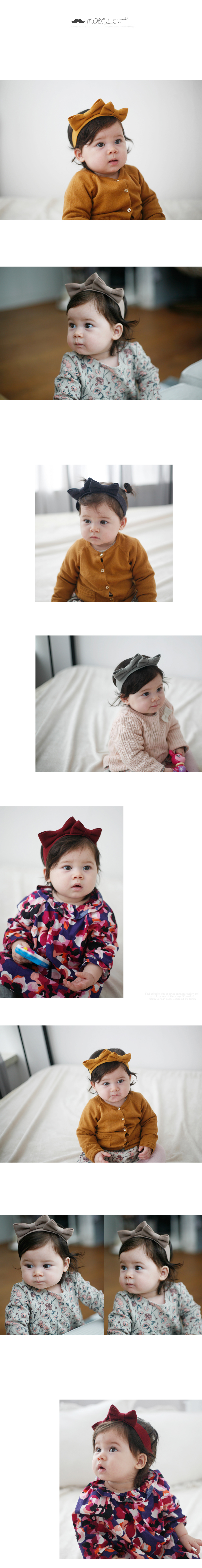 Baby Two Ribbon Hair Band Baby Headband Self Shoot