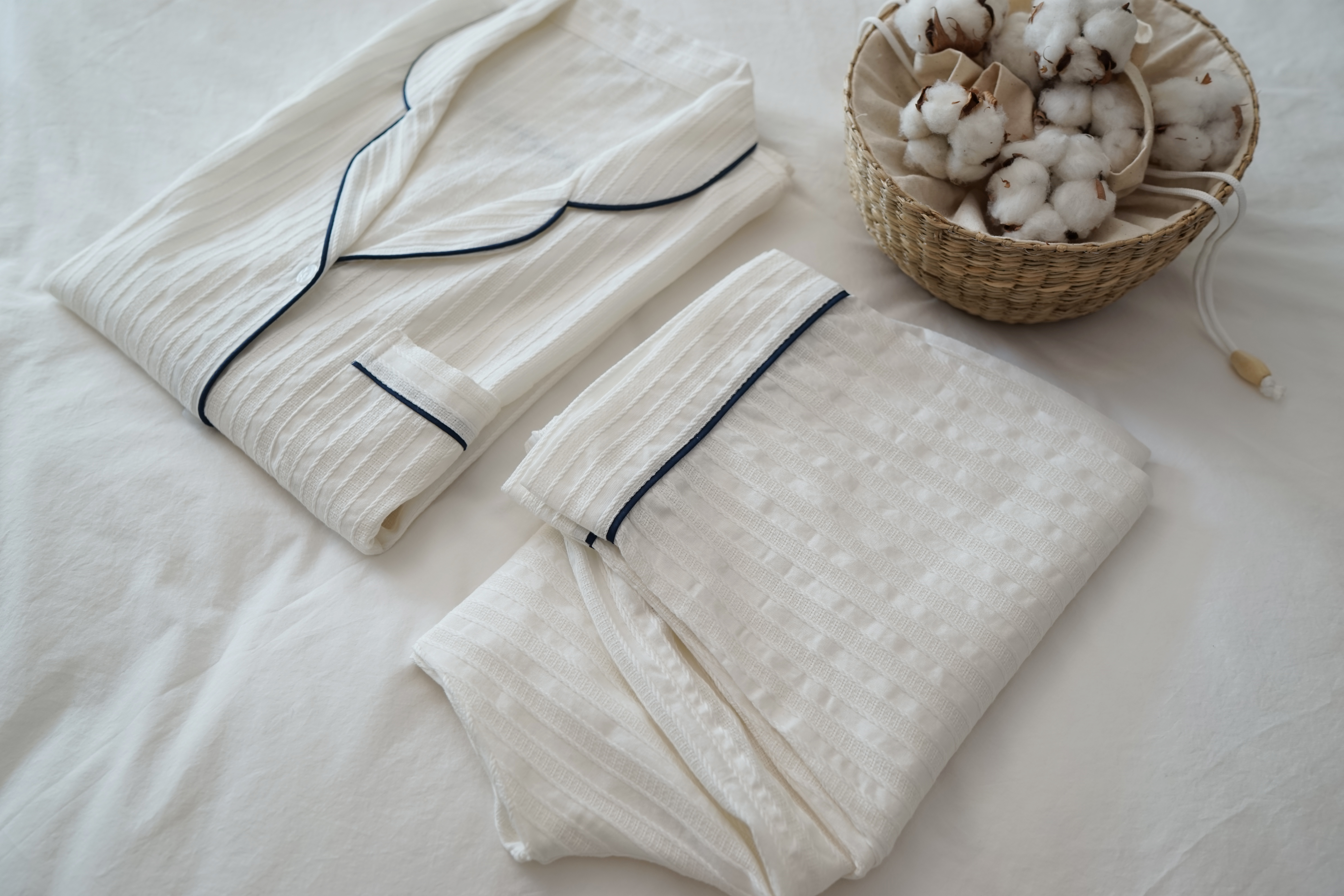 New Blanc Sleeping Pajamas _ White Pajama Set Pret