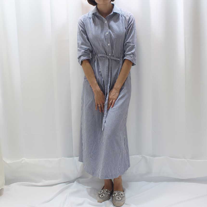 New Striped Shirt Dress Cafe Mocha Nourishment Fal
