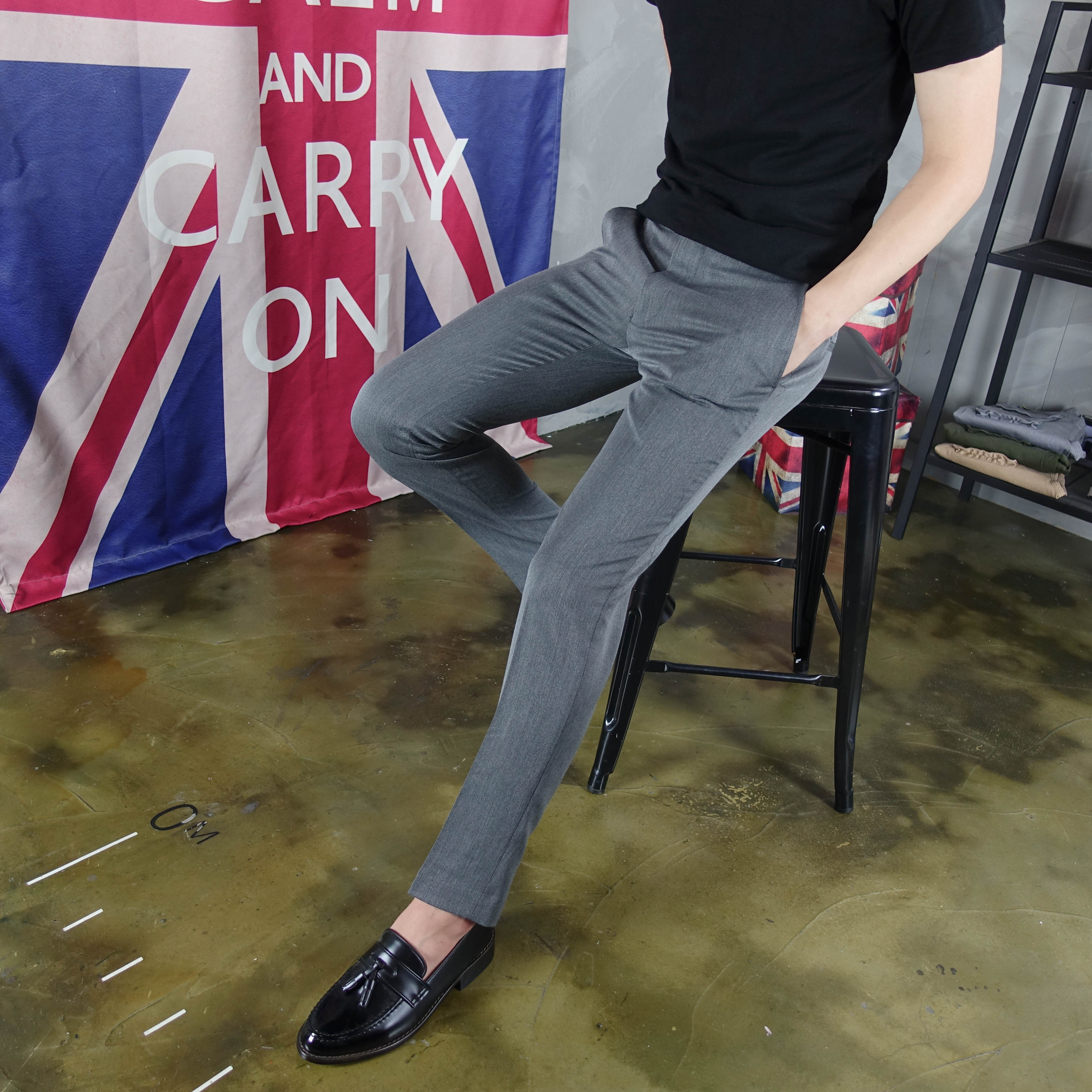 New Men's Pants Men's Basic Slacks Pants Spa