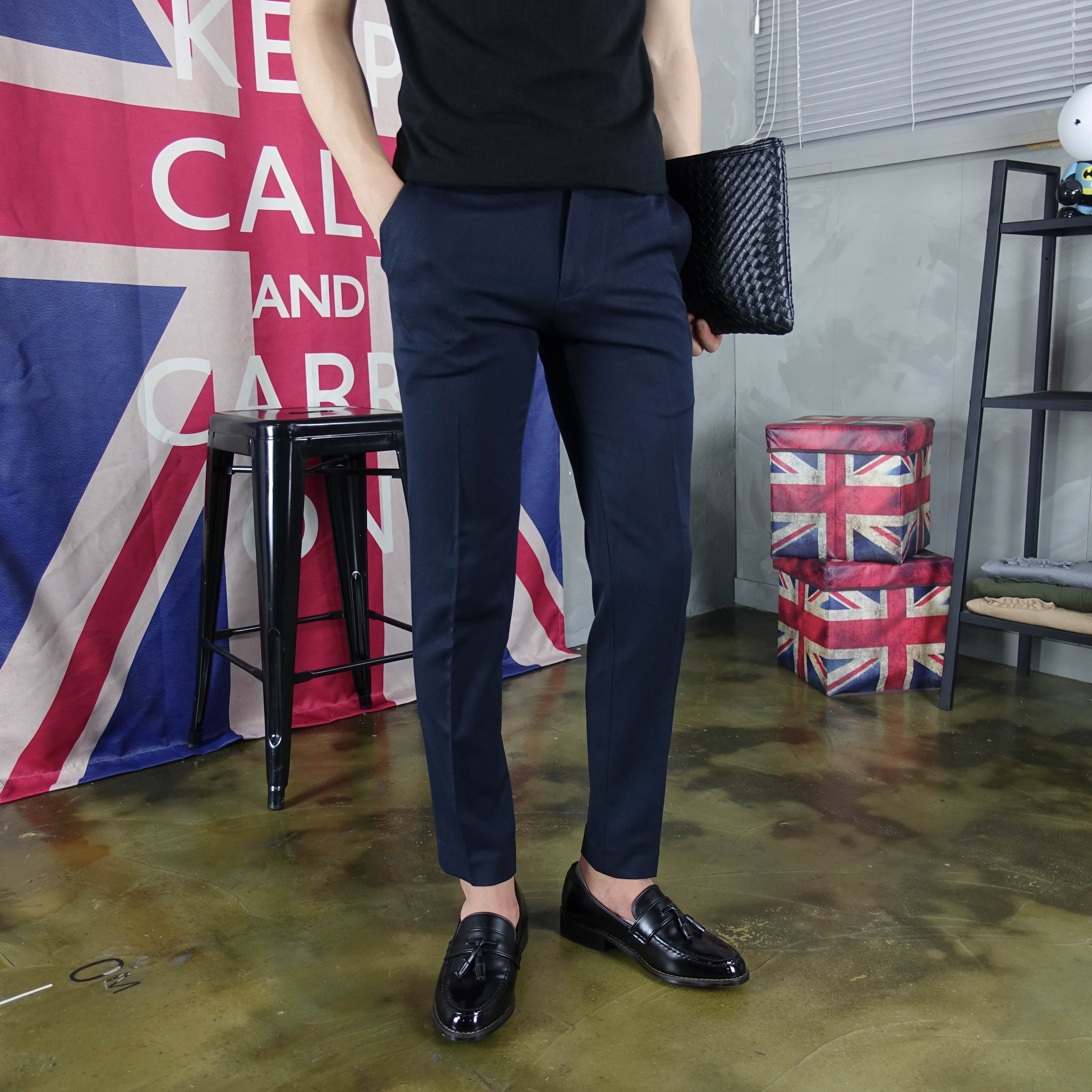 New Men's Pants Men's Basic Slacks Pants Spa