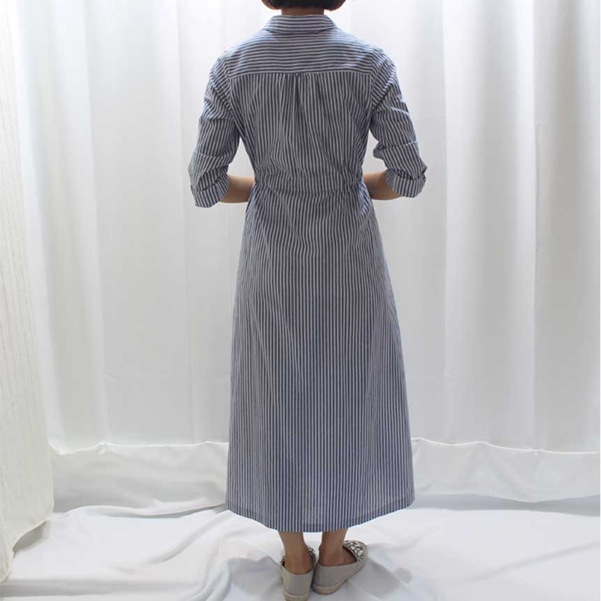 New Striped Shirt Dress Cafe Mocha Nourishment Fal