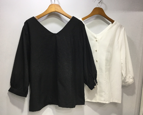 NEW FASHION LADY GIRL Blouse Free shipping pearl b