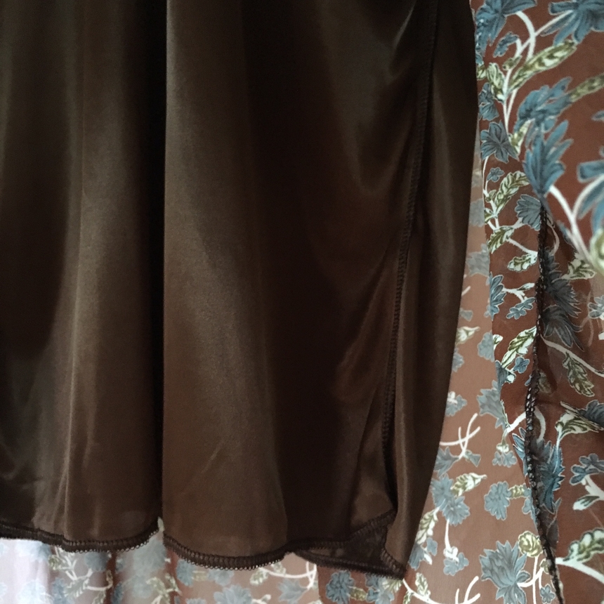 Fall Chiffon Shisu Flower China Neck Long Dress _ 