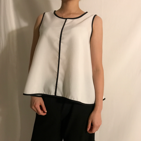 Silk Navy Women Sleeveless Blouse Women's Summe