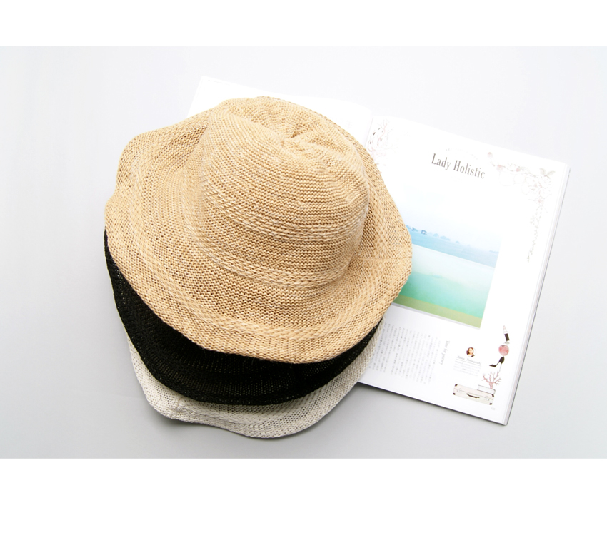 Women Sun Hats Paper Knit Weave Wire Fedora Noodle