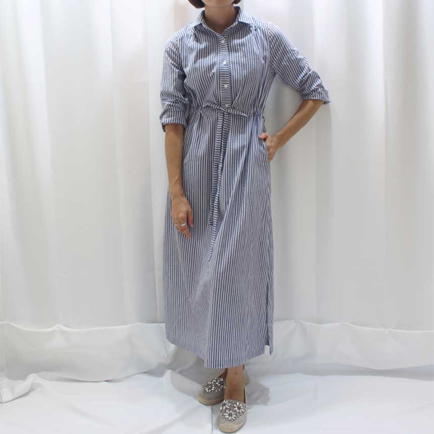 New Striped Shirt Dress Cafe Mocha Nourishment Fal
