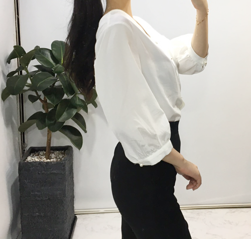NEW FASHION LADY GIRL Blouse Free shipping pearl b