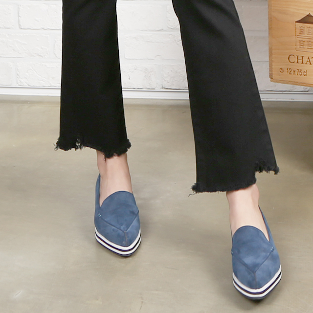 Women Jeans Pants Black Boot Cut Cutting Hidden Be