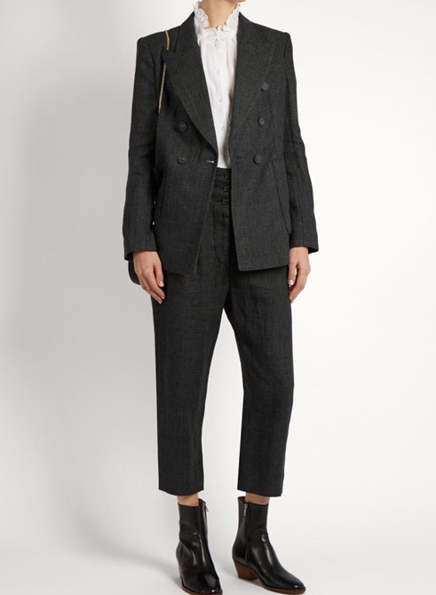 French Chic pronoun !! izabel wool 100% check suit